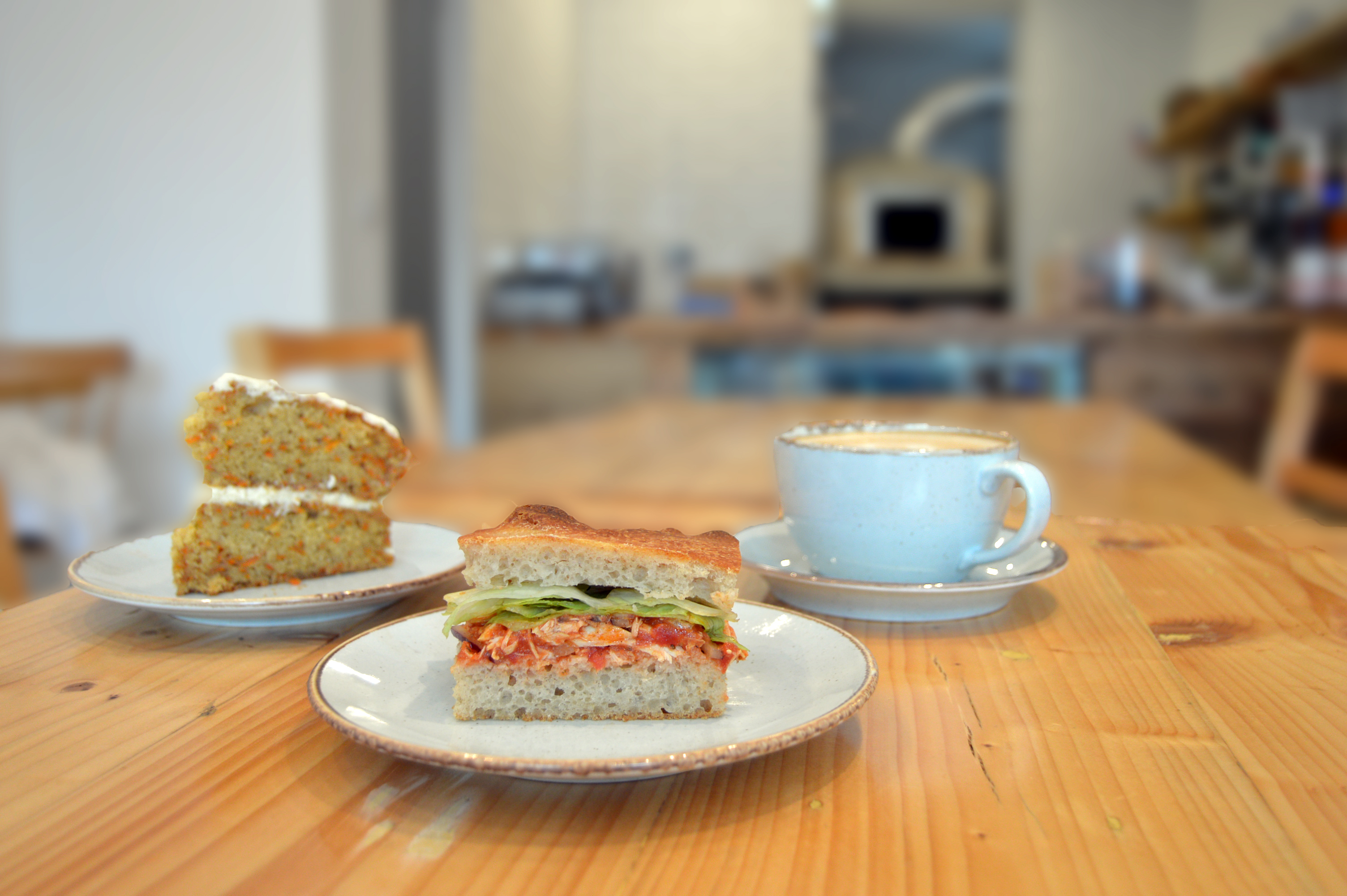 Freshly baked bread on display